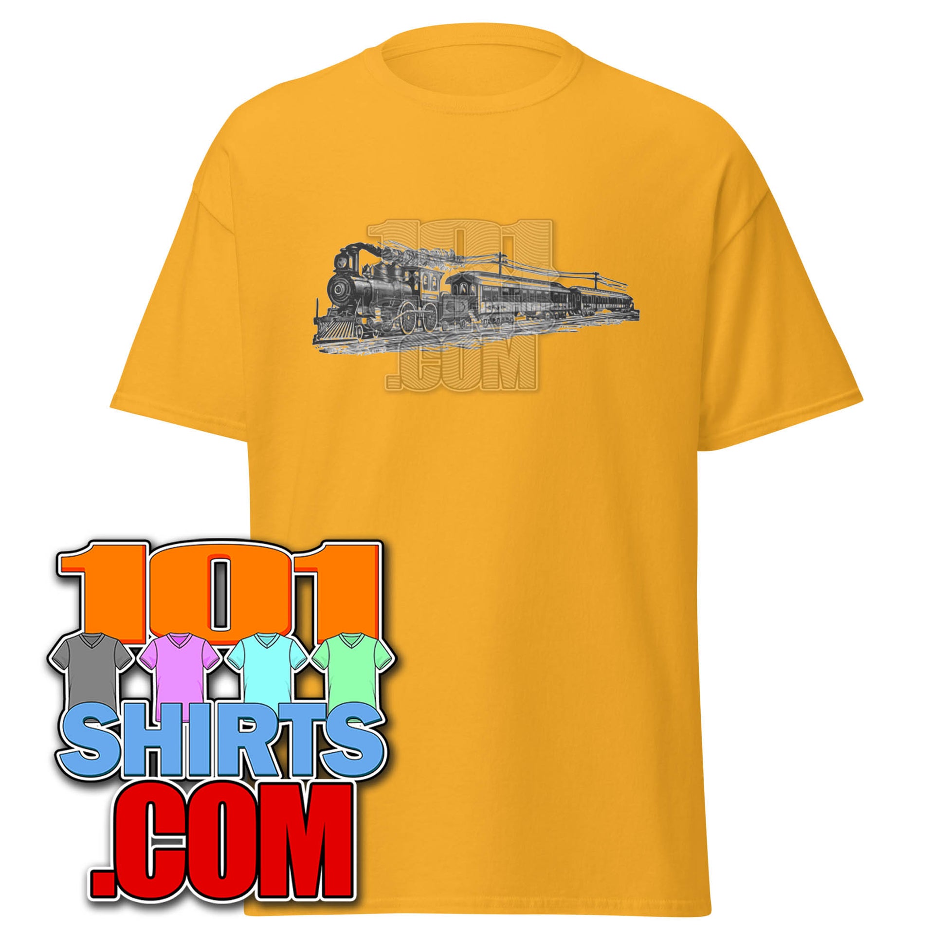 The Big Bang Theory Sheldon Cooper Yellow Vintage Train T-Shirt