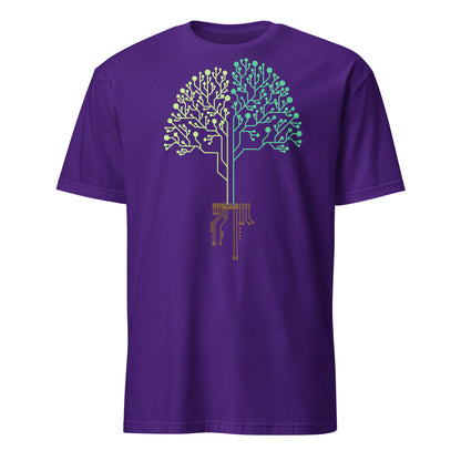 The Big Bang Theory Tech Tree Graphic Leonard Hof­s­tadter Purple T-Shirt