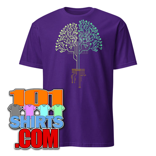 The Big Bang Theory Tech Tree Graphic Leonard Hof­s­tadter Purple T-Shirt