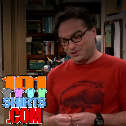 The Big Bang Theory Tee Leonard Hofstadter Recycling Tree Red T-Shirt