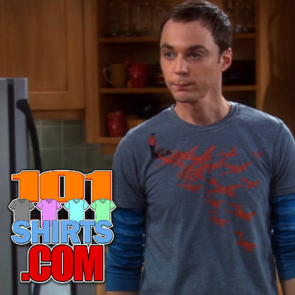 The Big Bang Theory Tee Sheldon Cooper Mow-Em Down Shirt