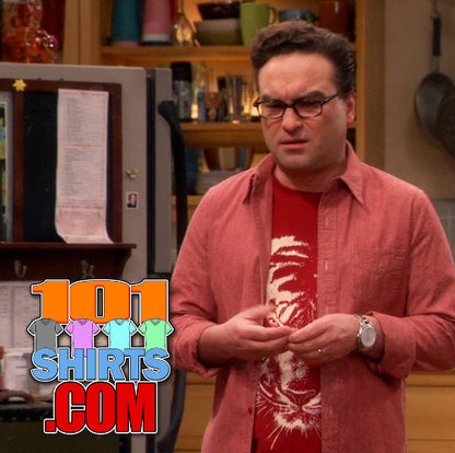 The Big Bang Theory Tiger Head Red Tee Leonard Hof­s­tadter T-Shirt