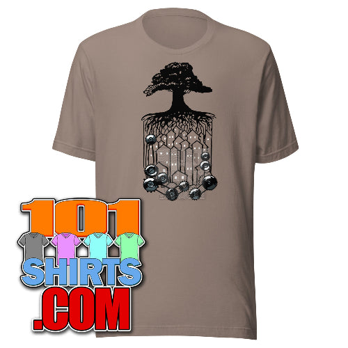 The Big Bang Theory Tree Roots Houses Gears Tee Leonard Hof­s­tadter T-Shirt