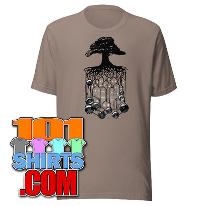 The Big Bang Theory Tree Roots Houses Gears Tee Leonard Hof­s­tadter T-Shirt