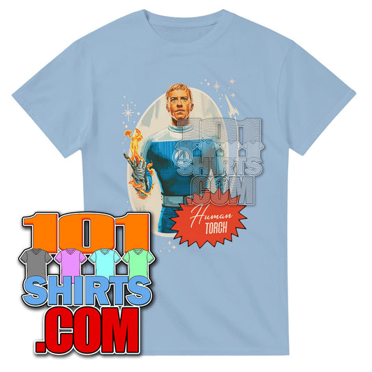 The Fantastic Four: First Steps Movie Human Torch Johnny Storm Retro T-Shirt
