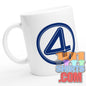 The Fantastic Four The First Steps Mug - Cool Movie 4 Logo Sign  Coffe Cup