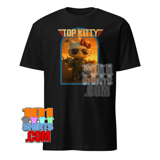 Top Gun Kitty T-Shirt - Funny Maverick Hello Kitty Pilot Parody Tee