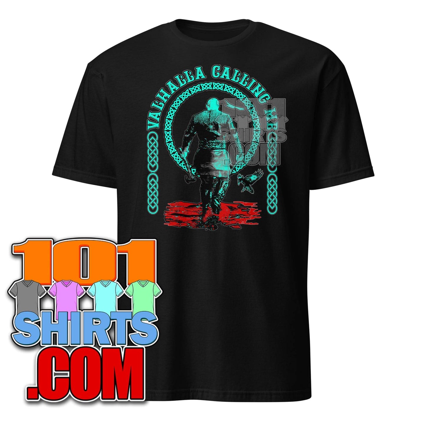 Valhalla Calling - Viking Warrior T-Shirt with Norse Mythology Design - 101SHIRTS