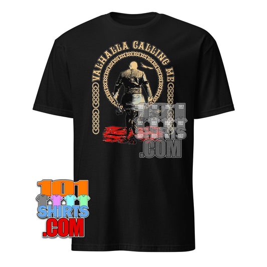 Valhalla Calling - Viking Warrior T-Shirt with Norse Mythology Design - 101SHIRTS