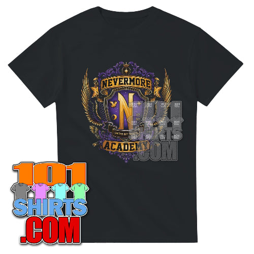 Wednesday Addams Familie Nevermore Academy Logo T-Shirt