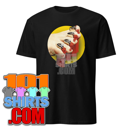 Women Foot Toes with Lighters Trash Art Graphic T-Shirt