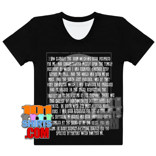 Wednesday Edgar Allan Poe The Pit and the Pendulum Skull T-Shirt