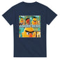 Navy blue Angry Bert t-shirt with colorful cartoon character graphic on front by 101SHIRTS