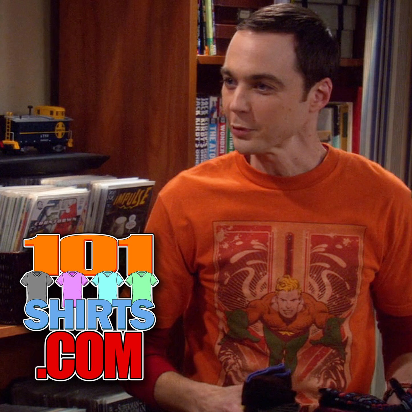 The Big Bang Theory Sheldon Cooper Aquaman Vintage Comic Illustration TV Series Funny T-Shirt