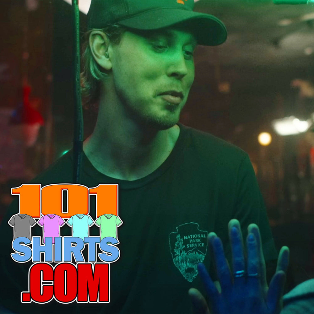 Caught Stealing Movie 2025 National Park Service Logo Tee worn by Austin Butler as Hank Thompson T-Shirt
