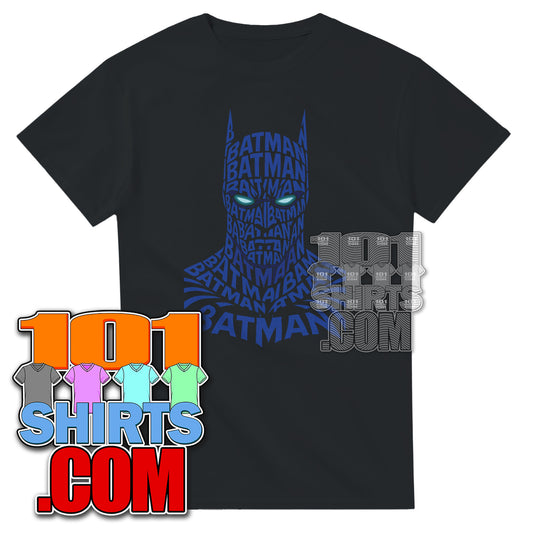 Batman Word Art T-Shirt Superhero Fan DC Comics Gift