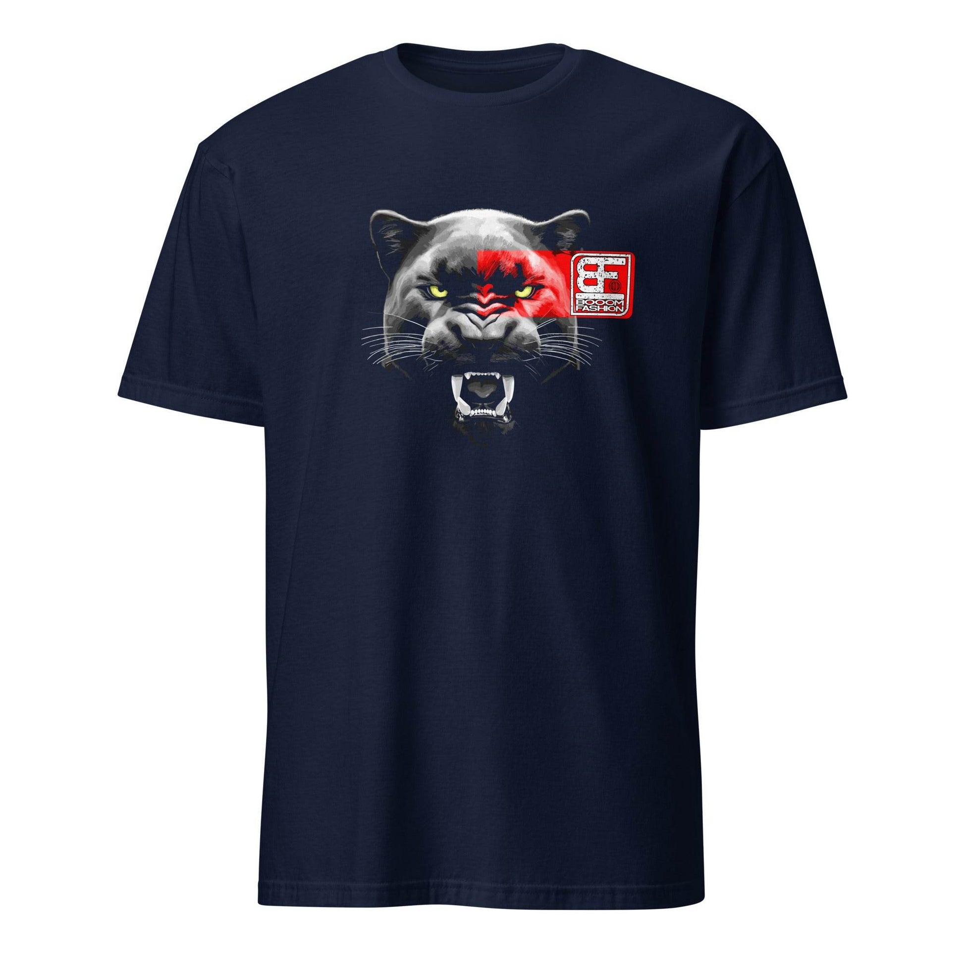 Angry Black Panther Cat Head Art Design Booomfashion T-Shirt - 101SHIRTS