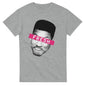 Gray Fresh Prince of Bel Air T-Shirt with graphic of a face and pink FRESH text block