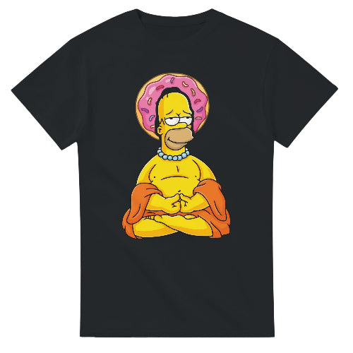 Homer Simpson Donut Buddha Funny T-Shirt