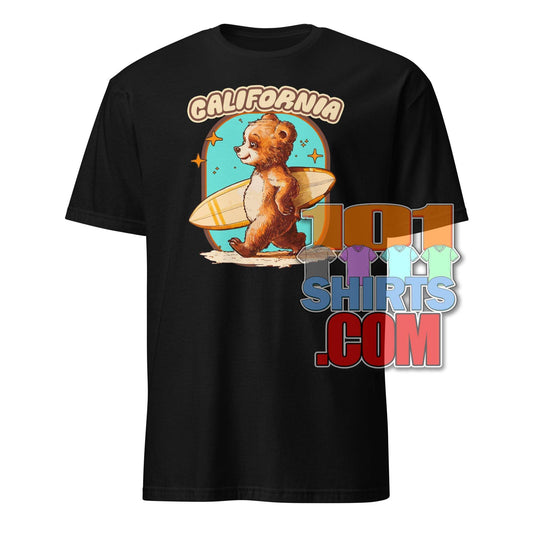 California Bear Surfing T-Shirt by 101 SHIRTS Cute Surf Tee - 101SHIRTS