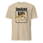 Beige 101SHIRTS crab smoking shirt with Smoking Kills design featuring a crab holding a cigarette