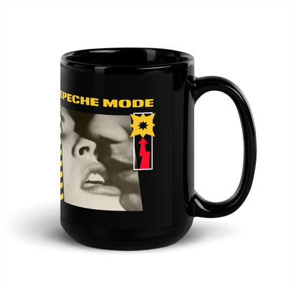 Black A Question of Lust coffee cup by 101SHIRTS featuring Depeche Mode album art
