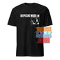 Black Depeche Mode M concert t-shirt with white graphic and text from 101SHIRTS