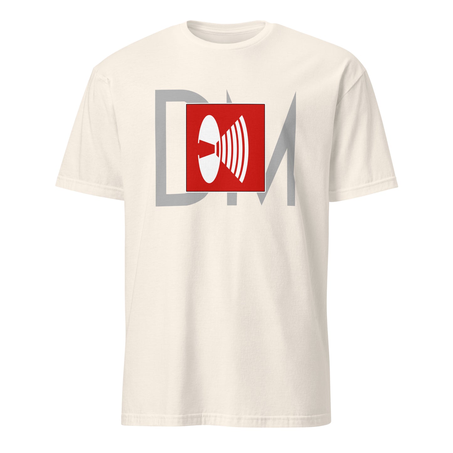 101SHIRTS Depeche Mode music t-shirt with red and gray graphic design on white fabric