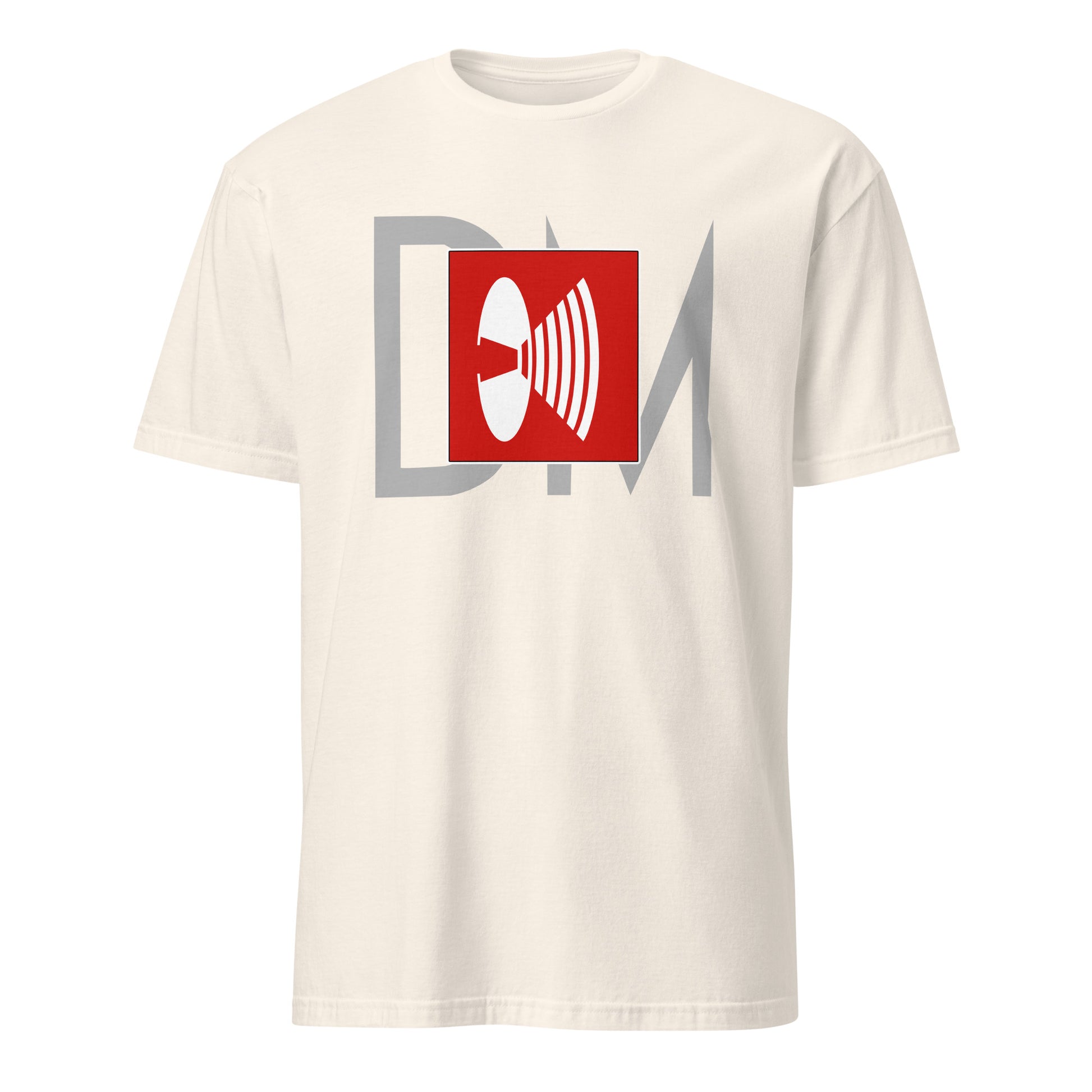 101SHIRTS Depeche Mode music t-shirt with red and gray graphic design on white fabric
