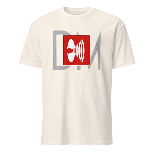 101SHIRTS Depeche Mode music t-shirt with red and gray graphic design on white fabric