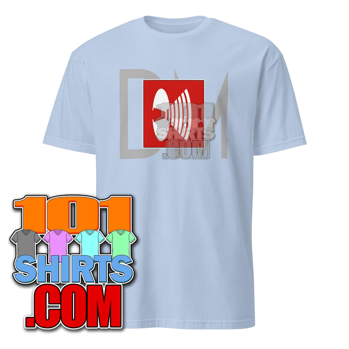 Light blue Depeche Mode music t-shirt with graphic design on front by 101SHIRTS