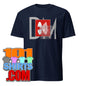 Navy blue Depeche Mode music t-shirt with band logo graphic from 101SHIRTS