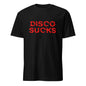 101SHIRTS Black T-Shirt with Disco Sucks Red Print - 101SHIRTS