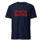 101SHIRTS Black T-Shirt with Disco Sucks Red Print - 101SHIRTS