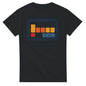 Black Encom Flynn shirt with colorful retro logo graphic by 101SHIRTS