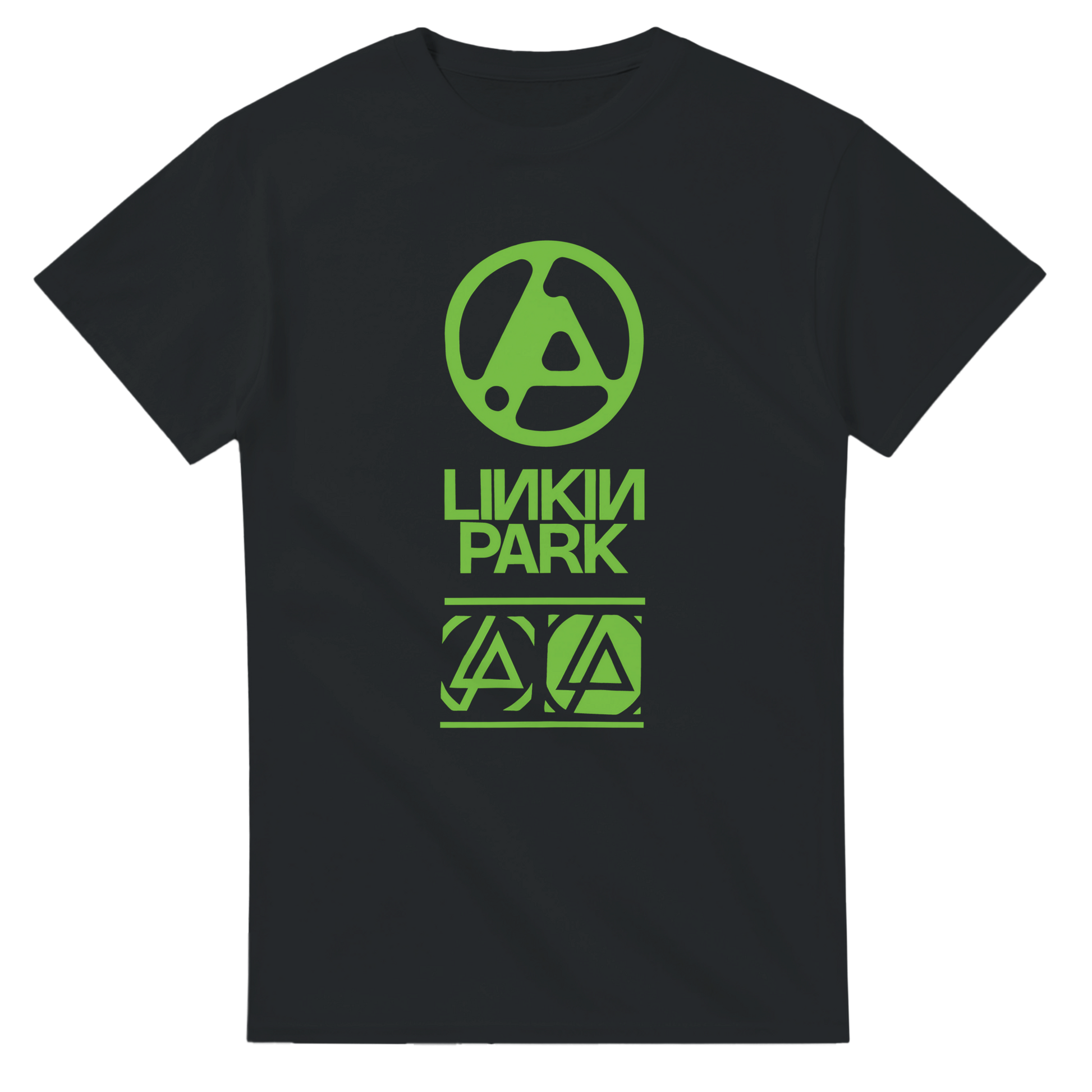 From Zero Linkin Park band tee black t-shirt with green band logos by 101SHIRTS