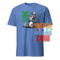 Funny British tea shirt with cartoon bear drinking tea and text Tea Time Y'all Welcome in the UK