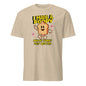 101SHIRTS beige adult humor graphic tee with cartoon toast and text I made a poopy
