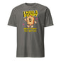 Gray adult humor graphic tee by 101SHIRTS with playful cartoon toast and text I made a poopy