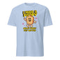 Light blue 101SHIRTS adult humor graphic tee with playful toast cartoon and funny text