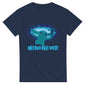 Navy blue Grogu Nevermind parody t-shirt with cute Grogu graphic and mindneve lettering