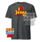 Gray T-shirt from 101SHIRTS with yellow and red I Love Jesus and French Fries shirt design