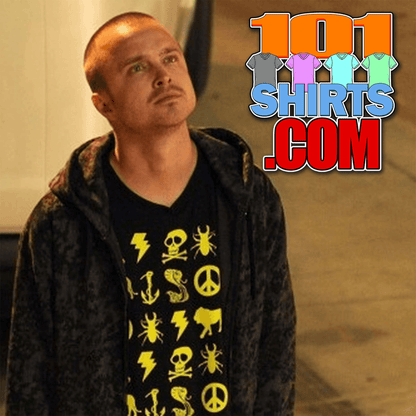 Breaking Bad TV Show Tee Jesse Pinkmann Aaron Paul Yellow Icons T-Shirt - 101SHIRTS