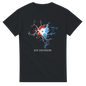 Black Joy Division concert t-shirt with colorful abstract graphic design by 101SHIRTS