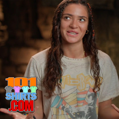 Jurassic World Rebirth Movie Tee Luna Blaise as Teresa Delgado David Bowie The Class Spider Tour T-Shirt