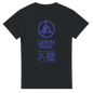 Black Linkin Park 2025 tour t-shirt with blue band logo and graphic print by 101SHIRTS