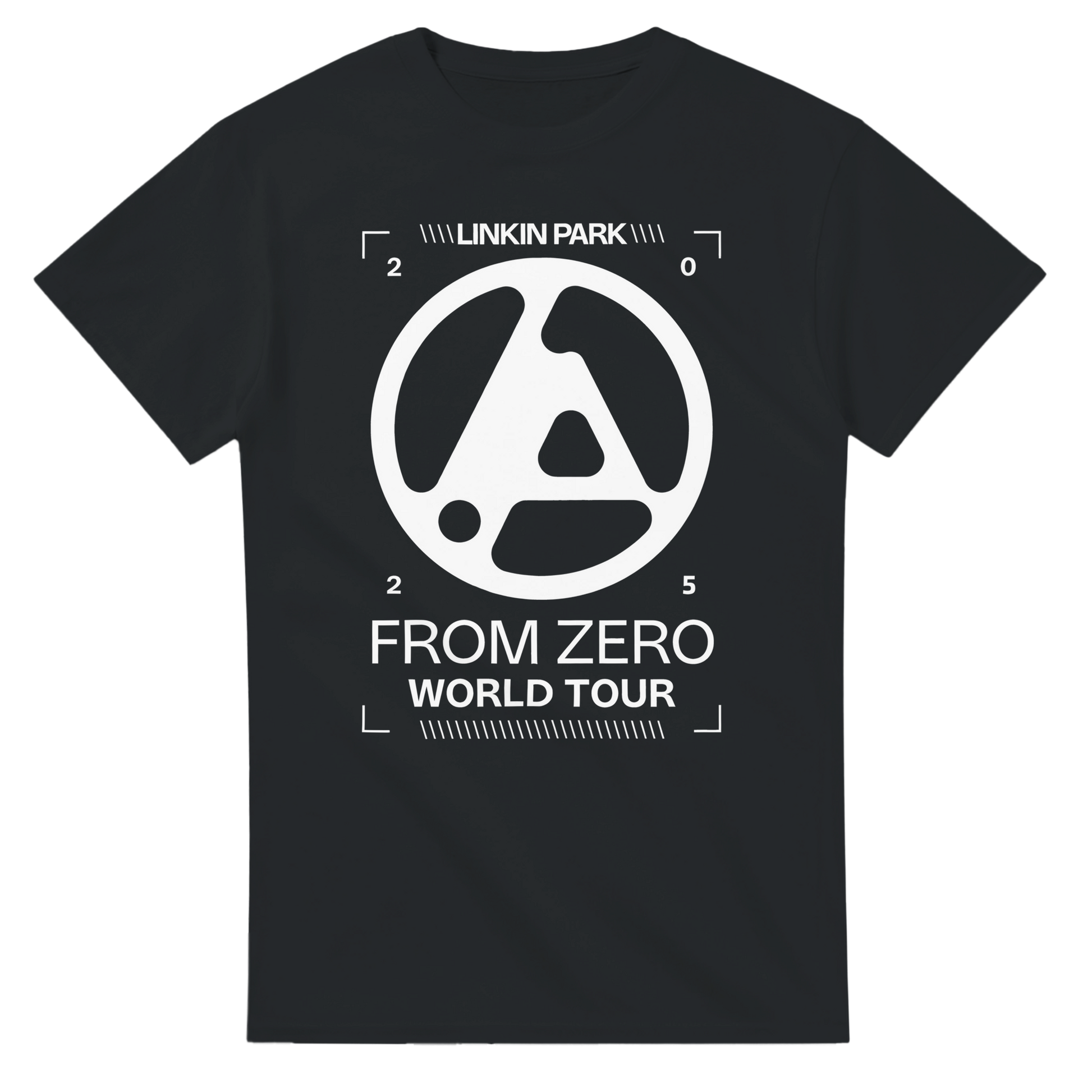 Black Linkin Park From Zero World Tour T-Shirt with white 2025 logo and text design