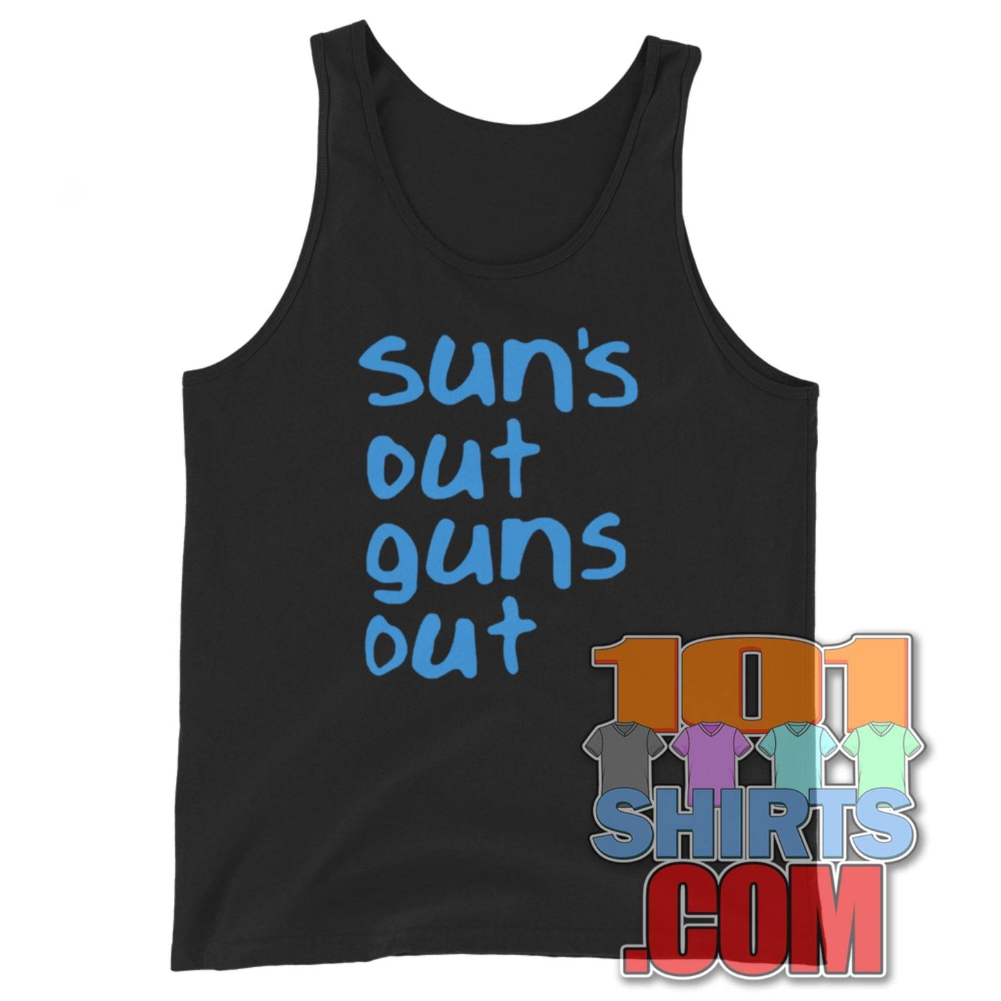 22 Jump Street Movie 2014 Sun's out Guns out Tank Top - 101SHIRTS