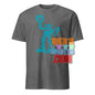 Gray mighty mech destroyer tee with blue robot graphic from 101SHIRTS