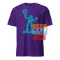 Purple mighty mech destroyer tee with blue robot design from 101SHIRTS